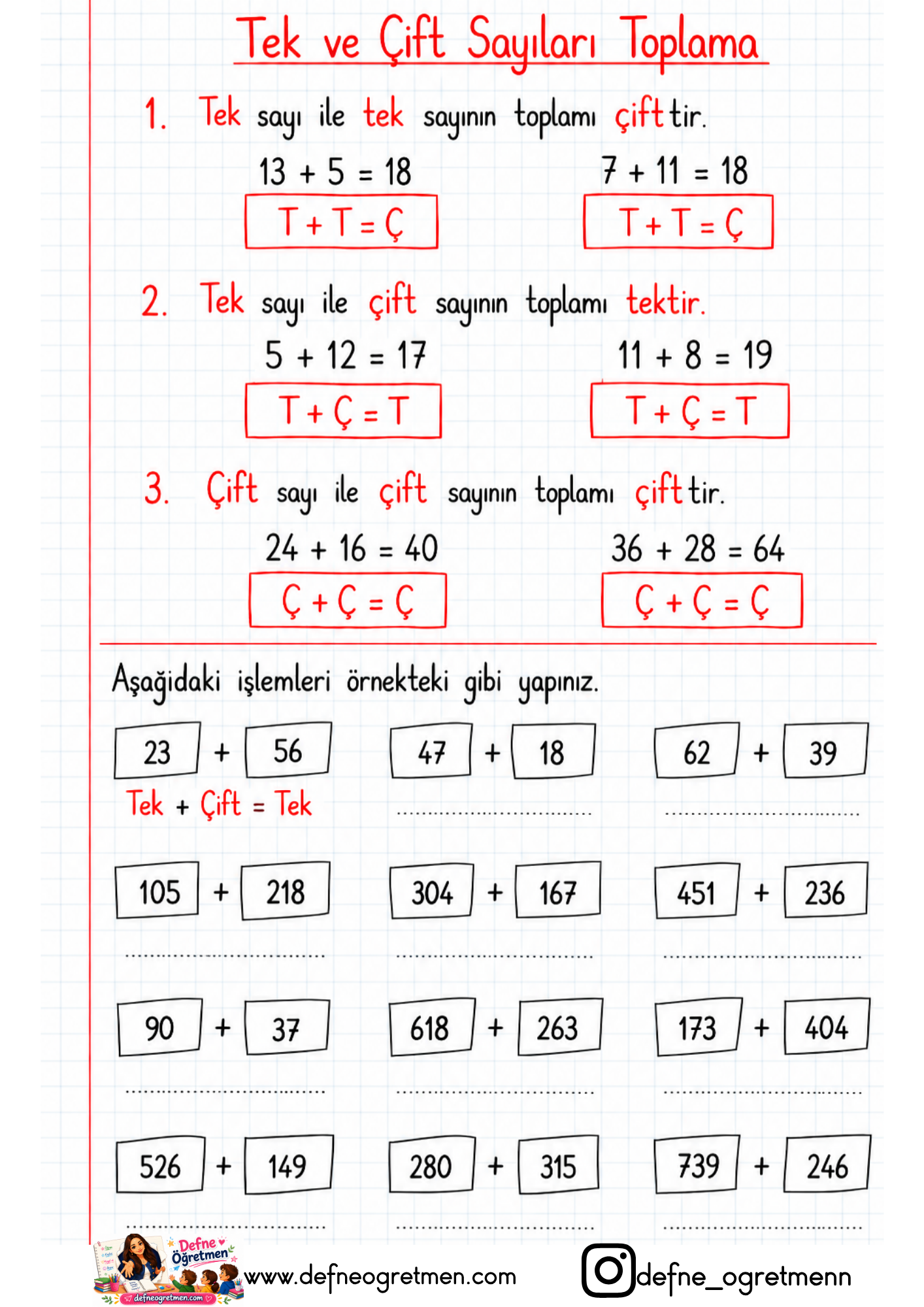TEK VE ÇİFT SAYILAR